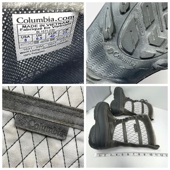 Columbia Heater Canyon BL1511-035 Waterproof Gray 2 Tone Snow Boot Womens Sz 8 - Picture 11 of 11